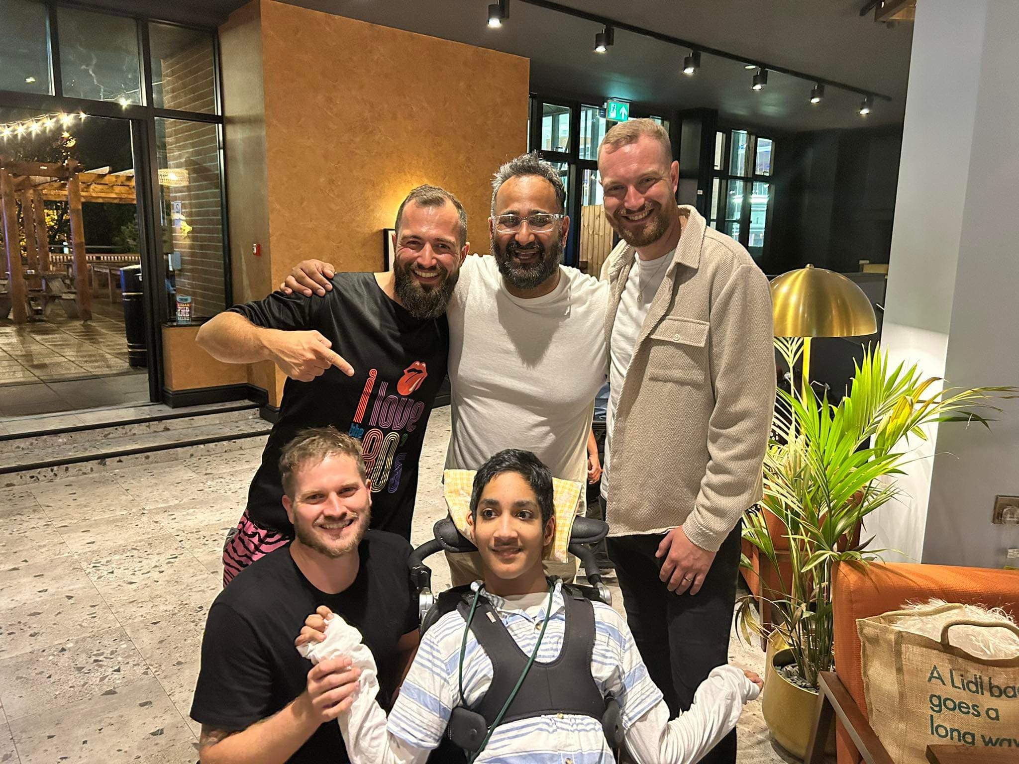 Family sharing a warm moment of connection and support